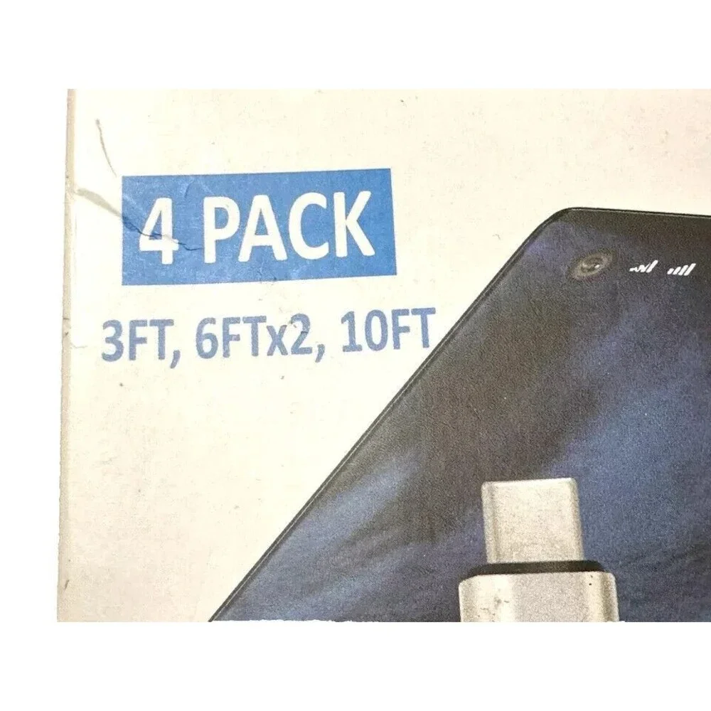 😍SONTAX Type‎ C to Type C Data Cables Durable Braided 4 Pack LOW PRICE